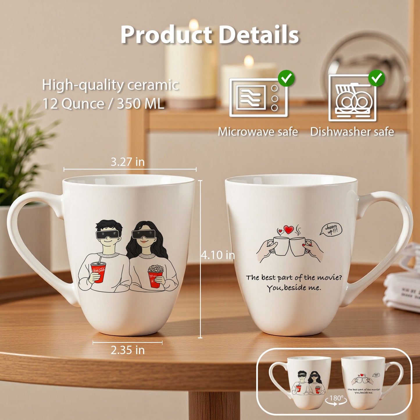 Mr and Mrs Gifts Coffee Mugs, Wedding Gifts for Couple, Anniversary Gifts Engagement Gifts for Newlyweds, Couples Gifts, Birthday Gifts for Her Him, Husband Wife, Gift for Girlfriend, Boyfriend