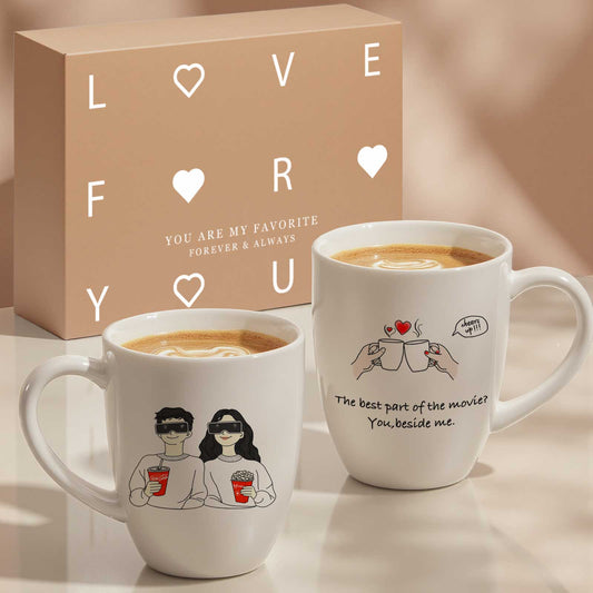 Mr and Mrs Gifts Coffee Mugs,  Wedding Gifts for Couple, Anniversary Gifts Engagement Gifts for Newlyweds, Couples Gifts, Birthday Gifts for Her Him, Husband Wife, Gift for Girlfriend, Boyfriend